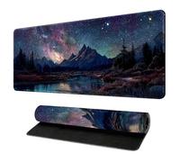 Surwin Tappetino per Mouse Grande Tappetini Mouses Gaming Tappetino Mouse da Tavolo xxl Stampa di Canyon Tappeti Mousepad Base in Gomma Antiscivolo (Cielo stellato,700x300mm)