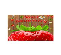 Surwin Teli Mare Microfibra Grandi Spiaggia, 3D Fragola Frutta Stampa Telo Mare Estate Antisabbia Asciuga Rapidamente Asciugamano da Spiaggia Asciugamano per Viaggi (Fiori Bianchi,80x160cm)