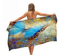 Surwin Teli Mare Microfibra Grandi Spiaggia, Farfalla Stampa Telo Mare Antisabbia Asciuga Rapidamente Asciugamano da Spiaggia Asciugamano per Lestate Viaggi Bagno (Stile Vintage,80x160cm)