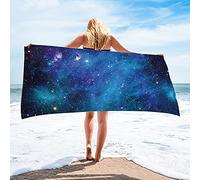 Surwin Telo Mare Grande, Cielo Stellato Microfibra Asciugatura Rapida Asciugamano da Spiaggia Asciugamano Teli Mare per Estate Palestra Yoga Nuoto Viaggi Bagno Piscina (Blu,80x160cm)