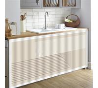 Surwin Tenda da Cucina Corta Elegante Tenda da Cucina Porta Finestra Velcro Tende dell'Armadio Antipolvere Oscuranti per Armadio da Cucina,Armadio,Bagno, Mensole (Cachi,W60xH90cm)