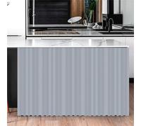 Surwin Tenda da Cucina Corta Tenda da Cucina Porta Finestra Tende dell'Armadio Antipolvere Oscuranti per Armadio da Cucina,Armadio,Bagno, Tenda mensole (W60xH90cm,Grigio)