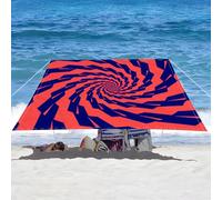 Surwin Vela Ombreggiante Impermeabile Piazza, Vele Ombreggianti 95% Protezione Raggi UV con Corde Telo Parasole per Esterno Giardino Terrazza Balcone, 3D (Rosso caleidoscopio,1.8x1.8m)