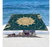 Surwin Vela Ombreggiante Impermeabile Piazza, Vele Ombreggianti 95% Protezione Raggi UV con Corde Telo Parasole per Esterno Giardino Terrazza Balcone, 3D (Stella e luna,180x180cm)
