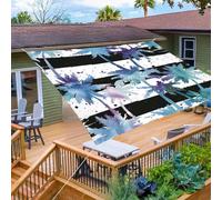 Surwin Vela Ombreggiante Impermeabile Rettangolare, Protezione Raggi UV 95% Tenda da Sole per Esterno, 3D Paesaggio Estivo per Giardino Terrazza Balcone Piscina (Coco,1.5x1.5m)