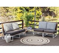 Surya Livabliss Porto Terrazza Esterna Balcone, Veranda, Patio - Marmo Moderno Astratto Maculato - Giardino Outdoor e Indoor Bohemian Chic Oriental 160 cm - Beige, Nero, Beige Scuro