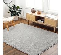Surya Tappeto shaggy moderno, per soggiorno, sala da pranzo, camera da letto, morbido tappeto shaggy per camera da letto, pelo morbido e facile da pulire, tappeto grande, 120 x 180 cm, grigio chiaro
