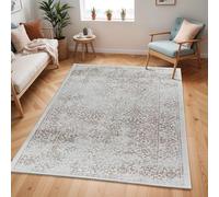 Surya Tappeto vintage Faro per soggiorno, sala da pranzo, corridoio, camera da letto, tappeto chic scandinavo, stile bohémien, morbido e facile da pulire, tappeto grande, 120 x 170 cm, grigio talpa,