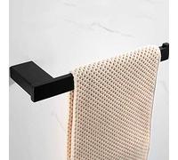 SUS 304 Stainless Steel Bathroom Towel Ring Bar Self Adhesive Black Finish Towel Holder Rail