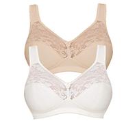 Susa Baumwoll BH Basic, Reggiseno Donna, Ivory/Pure Beige,