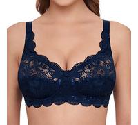 Susa BH ohne Bügel aus elastischer Spitze 7814 Latina Reggiseno, Semi-Velato, Marine 022, 85D Donna