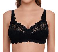 Susa Reggiseno Donna Senza Ferretto in Pizzo Elasticizzato Latina, Nero (Schwarz 004), 5D
