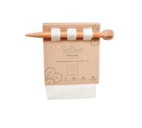 Susable Set di 2 bustine da tè riutilizzabili in tessuto, 100% cotone biologico, filtro da tè, filtro permanente riutilizzabile (1 piccolo, 1 grande), con bastone di bambù