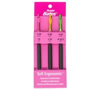Susan Bates Set di uncinetti SZ I9-K105, misure I9/5,5 mm, J10/6 mm, e K10,5/6,5 mm