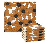 Susan dagli occhi neri Simple Line Art Valentinesnes Coffee asciugamano in microfibra confezione da 6 asciugamani in spugna decorazione toallas para la cocina 28 x 28 cm
