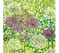 Susan Entwistle Art Allium Fiori Biglietto d' Auguri, 15 x 15 cm, Multicolore, 6