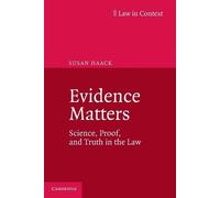 Susan Haack Evidence Matters (Tascabile) Law in Context