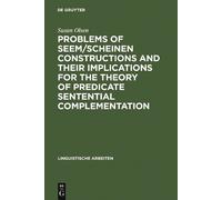 Susan Olsen Problems of seem/scheinen Constructions and their (Copertina rigida)