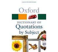 Susan Ratcliffe Oxford Dictionary of Quotations by Subject (Tascabile)
