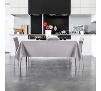 SUSANNA HOME DESIGN - Tovaglia LINEN, Antimacchia e idrorepellente, pratica ed elegante - 100% Poliestere con lavorazione Effetto Lino - Vari Colori e Misure(Grigio,140x180 cm)