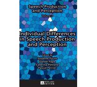 Susanne Fuchs Individual Differences in Speech Production and (Copertina rigida)
