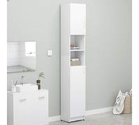 Susany Armadio a Colonna da Bagno, Mobile Alto Moderno, Mobili a Terra, Bianco 32x25,5x190 cm in Truciolato