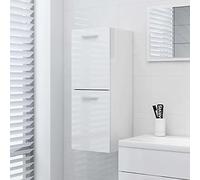 Susany Armadio Sospeso Bagno, Modern Tower Mobile Alto Colonna, Bianco Lucido 60x33x80 cm in Truciolato