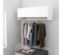 Susany Armadio Sospeso in Truciolato, Mobile Pensile da Bagno, Armadietto da Parete per Il Cucina, per Bagno, Cucina o Zona Lavanderia, Bianco 100x32,5x35 cm