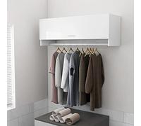 Susany Armadio Sospeso in Truciolato, Mobile Pensile da Bagno, Armadietto da Parete per Il Cucina, per Bagno, Cucina o Zona Lavanderia, Bianco Lucido 100x32,5x35 cm