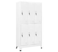 Susany Armadio Spogliatoio a 6|9 Scomparti in Acciaio Grigio 90x45x180 cm, Sporco Pulito, Metallo