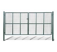 Susany Cancello da Giardino per Recinzione in Rete Acciaio Verde 415x125/175/200/225/250 cm,Cancello Doppia Anta,Cancello per Esterno,Cancello Doppia Battente,Cancello in Metallo,Cancello in Acciaio