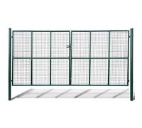 Susany Cancello da Giardino per Recinzione in Rete Acciaio Verde 415x125/175/200/225/250 cm,Cancello Doppia Anta,Cancello per Esterno,Cancello Doppia Battente,Cancello in Metallo,Cancello in Acciaio