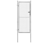 Susany Cancello per Giardino in Acciaio Zincato, Cancello Pedonale per Recinzione Singolo/Doppio,Cancello per Recinzione Singolo,Cancello da Giardino in Acciaio,Cancello da Esterno 105x250cm Argento
