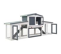 Susany Conigliera per Esterni Grande in Legno di Pino e Compensato,Conigliera da Giardino per Esterno,Gabbia per Coniglio da Giardino in Legno,Gabbia per Piccoli Animali,Gabbia Conigliera