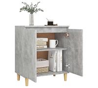 Susany Credenza Moderna in Truciolato Gambe Legno con 2 Ante e Ripiano 60x35x70 cm,Mobiletto per Soggiorno Moderno,Credenza da Cucina Moderna,Credenza Soggiorno Salotto,Armadietto Moderno con Ante