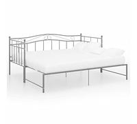 Susany Divano allungabile, letto estraibile, divano letto, letto, letto, divano, divano, grigio, metallo, 90 x 200 cm