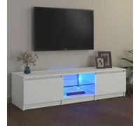 Susany Mobile Porta TV con Luci LED Moderno, Tavolino Porta TV con Strisce Luci LED, per Soggiorno, 140x40x35,5 cm