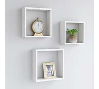 Susany Set 3 Mensole da Parete Moderne Design a Cubo in MDF per Libri/Dvd,Mensole da Muro a Cubo,Mensola a Cubo,Mensola da Muro Design,Mensole da Caneretta
