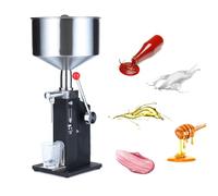 SUSEMSE Riempitrice Liquid per manuale con Righello di misurazione scorrevole, 5-50ml Macchina di riempimento liquido per acqua crema miele paste A03 Nero