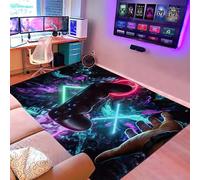 Suserritbcho Tappeto Con Controller Di Gioco 120 x 160 cm, Tappeto Antiscivolo Con Decorazioni Graffiti, Per Gamer E Adolescenti, Ideale Per Camera Da Letto, Soggiorno, O Stanza Dei Giochi (C)