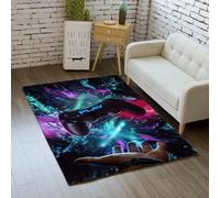 Suserritbcho Tappeto Con Controller Di Gioco 120 x 160 cm, Tappeto Antiscivolo Con Decorazioni Graffiti, Per Gamer E Adolescenti, Ideale Per Camera Da Letto, Soggiorno, O Stanza Dei Giochi (A)