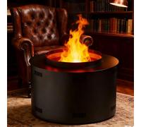 Sushangmao Camino Elettrico 3D, Camino A Vapore Acqueo 3D, con Fiamme Realistiche, Nebbia E Fiamma Regolabili, Telecomando + Controllo Touch, Facile da Installare per Mobile TV/Scrivania 30cm/11.8in