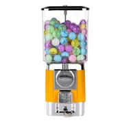 Sushangmao Distributore Palline con Sorpresa, Distributore Palline, Personalizzabile per Una Sola Misura 25-35 Mm / 1-1,38 Pollici, Include 100 Palline E 50 Gettoni per Casa O Negozi di Giochi Yellow