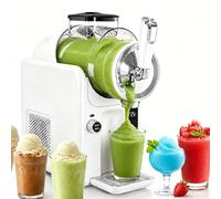 Sushangmao Macchina 68 oz per Slush & Gelato per Casa, Senza Ghiaccio, con Display LED, 5 Programmi Preimpostati, Produttore di Slushie - per Frappé, Milkshake e Gelato Morbido White