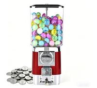 Sushangmao Macchina per Caramelle, Distributore di Gomme per Bambini, Personalizzabile per Una Taglia 25-35 Mm / 1-1,38 Pollici, Include 100 Palline E 50 Gettoni per Casa O Negozi di Giochi Red