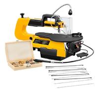 Sushangmao Sega A Traforo A velocità Variabile da 16 Pollici | Altezza di Taglio Regolabile da 0 A 50 Mm, Tagli Smussati A 45°, con Base Antivibrazioni E 10 Lame Multi-FunctionModel