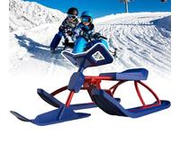 Sushangmao Slitta da Neve Snow Racer/Slitta da Neve Snowracer Curve con Maniglia di Sterzo E Fune di Traino - Slitta da Neve con Telaio in Acciaio per Impieghi Gravosi da 100 kg A