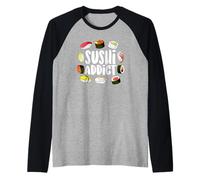 Sushi Addict Sushi Outfit Sushi Fan Kawaii Sushi Lover Maglia con Maniche Raglan