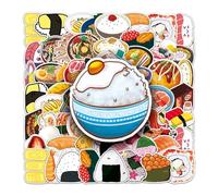 Sushi Adesivi Ration Sushi Stickers 50 pezzi Skateboard Graffiti Adesivi Moto Bicicletta Snowboard Bagagli Auto Valigia per Bambini e Ragazzi Impermeabile Vinile Adesivi