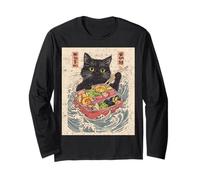Sushi Anime Giappone Cat Chef Giapponese Onda Amante Maglia a Manica